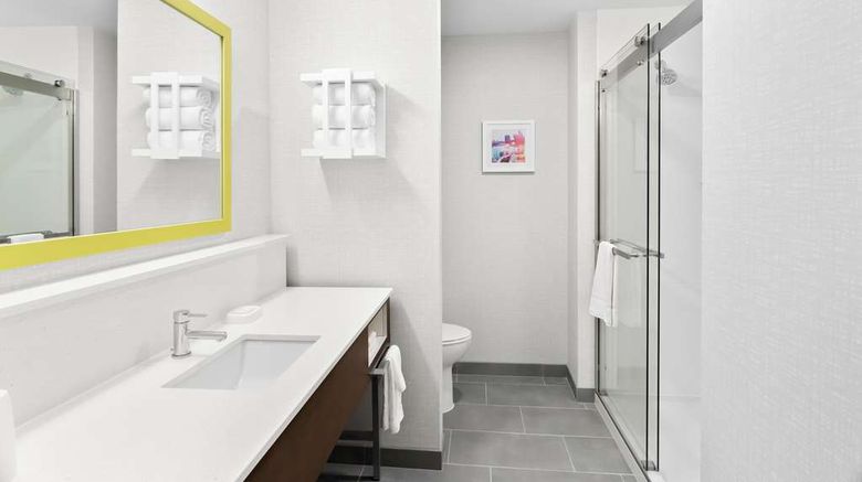 <b>Hampton Inn & Stes Medical District UIC Room</b>. Images powered by <a href="https://iceportal.shijigroup.com/" title="IcePortal" target="_blank">IcePortal</a>.
