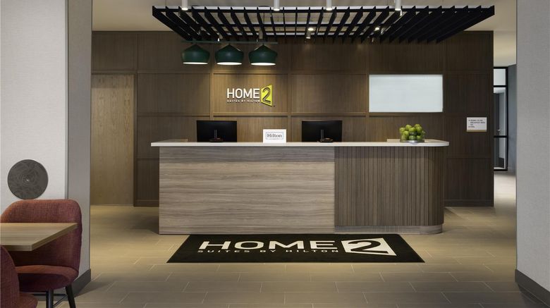 <b>Home2 Suites Stevens Point Lobby</b>. Images powered by <a href="https://iceportal.shijigroup.com/" title="IcePortal" target="_blank">IcePortal</a>.