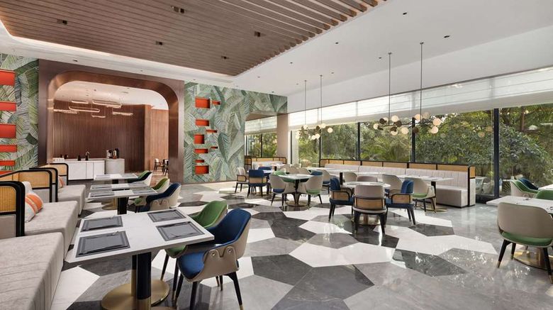<b>Hilton Garden Inn Jiangmen Xinhui Restaurant</b>. Images powered by <a href="https://iceportal.shijigroup.com/" title="IcePortal" target="_blank">IcePortal</a>.