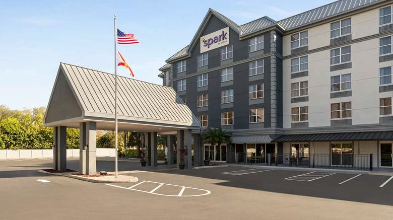 Spark by Hilton Orlando Universal Blvd Exterior. Images powered by <a href="https://iceportal.shijigroup.com" target="_blank" rel="noopener">Ice Portal</a>.