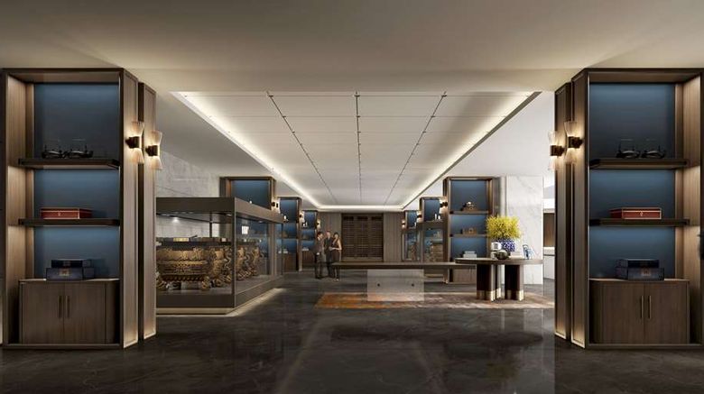 Hilton Dongguan Lobby. Images powered by <a href="https://iceportal.shijigroup.com" target="_blank" rel="noopener">Ice Portal</a>.
