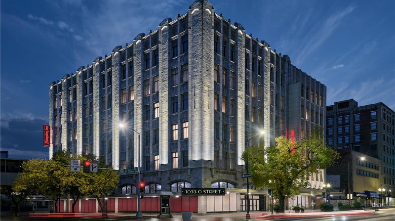 <b>Hampton Inn by Hilton Lincoln Downtown Exterior</b>. Images powered by <a href="https://iceportal.shijigroup.com/" title="IcePortal" target="_blank">IcePortal</a>.