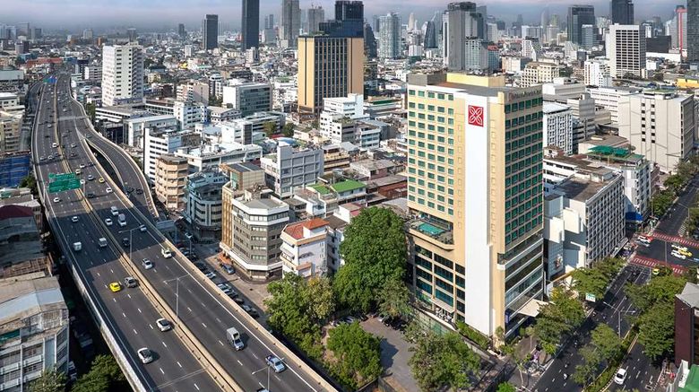 Hilton Garden Inn Bangkok Silom Exterior. Images powered by <a href="https://iceportal.shijigroup.com" target="_blank" rel="noopener">Ice Portal</a>.