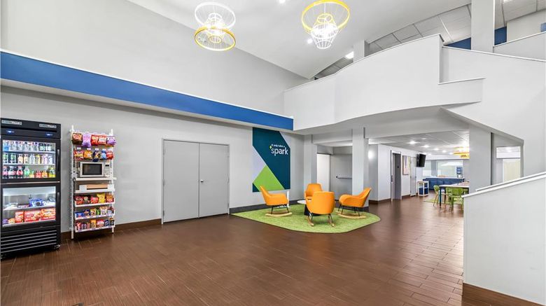 <b>Spark by Hilton Round Rock Lobby</b>. Images powered by <a href="https://iceportal.shijigroup.com/" title="IcePortal" target="_blank">IcePortal</a>.