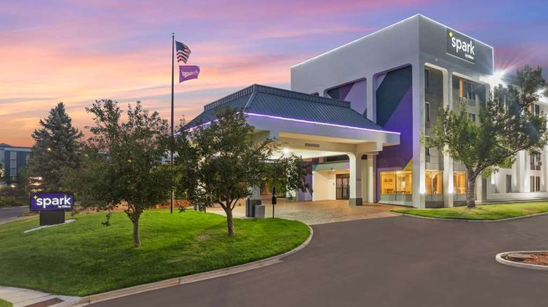 <b>Spark by Hilton Colorado Springs Exterior</b>. Images powered by <a href="https://iceportal.shijigroup.com/" title="IcePortal" target="_blank">IcePortal</a>.
