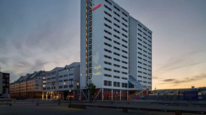 Scandic Ariadne Exterior. Images powered by <a href="https://iceportal.shijigroup.com" target="_blank" rel="noopener">Ice Portal</a>.