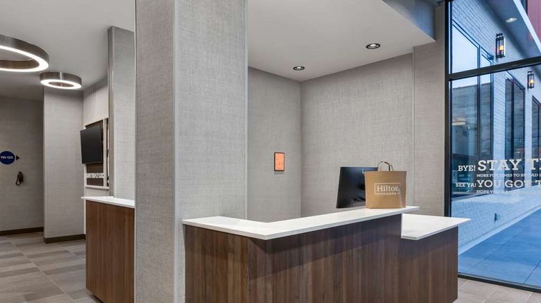 <b>Tru by Hilton Brooklyn Lobby</b>. Images powered by <a href="https://iceportal.shijigroup.com/" title="IcePortal" target="_blank">IcePortal</a>.
