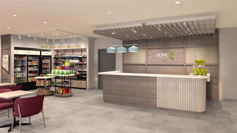 Home2 Suites St Joseph Lobby. Images powered by <a href="https://iceportal.shijigroup.com" target="_blank" rel="noopener">Ice Portal</a>.