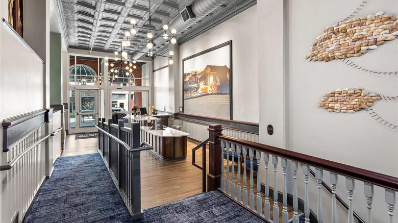 <b>Tygart Hotel, Ascend Hotel Collection Lobby</b>. Images powered by <a href="https://iceportal.shijigroup.com/" title="IcePortal" target="_blank">IcePortal</a>.