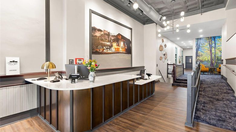 <b>Tygart Hotel, Ascend Hotel Collection Lobby</b>. Images powered by <a href="https://iceportal.shijigroup.com/" title="IcePortal" target="_blank">IcePortal</a>.