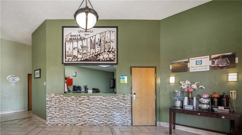 <b>SureStay by Best Western Walla Walla Lobby</b>. Images powered by <a href="https://iceportal.shijigroup.com/" title="IcePortal" target="_blank">IcePortal</a>.