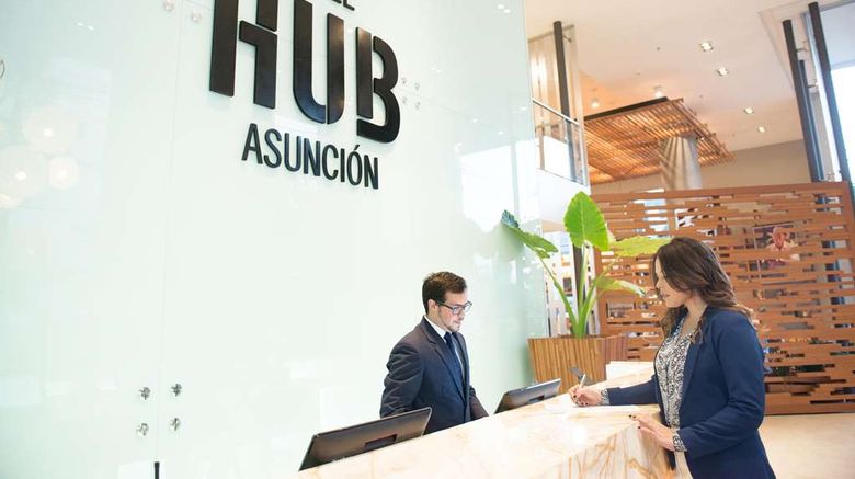 <b>HUB Hotel Asuncion Lobby</b>. Images powered by <a href="https://iceportal.shijigroup.com/" title="IcePortal" target="_blank">IcePortal</a>.