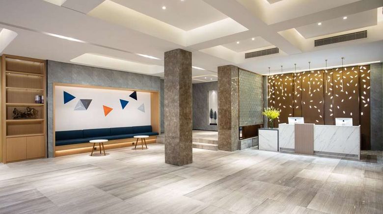<b>Ramada Encore Qingdao Shinan Lobby</b>. Images powered by <a href="https://iceportal.shijigroup.com/" title="IcePortal" target="_blank">IcePortal</a>.