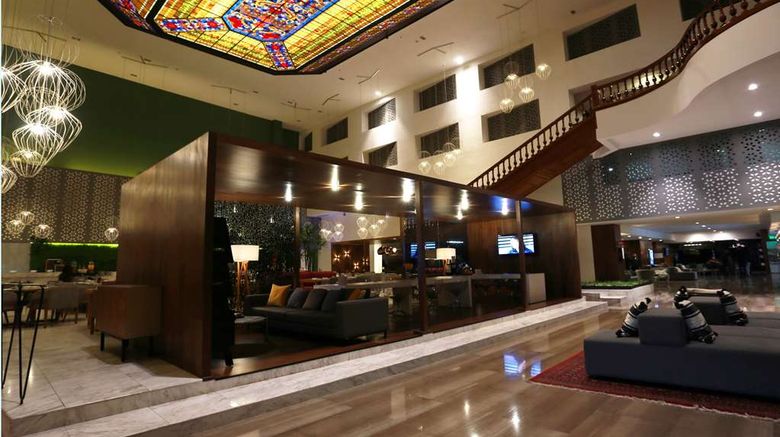 <b>Wyndham Monterrey Ambassador Centro Restaurant</b>. Images powered by <a href="https://iceportal.shijigroup.com/" title="IcePortal" target="_blank">IcePortal</a>.