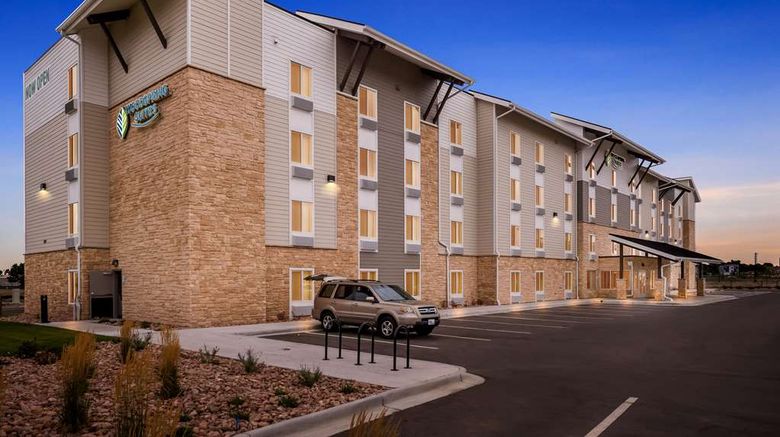 <b>WoodSpring Suites Denver Commerce City Exterior</b>. Images powered by <a href="https://iceportal.shijigroup.com/" title="IcePortal" target="_blank">IcePortal</a>.