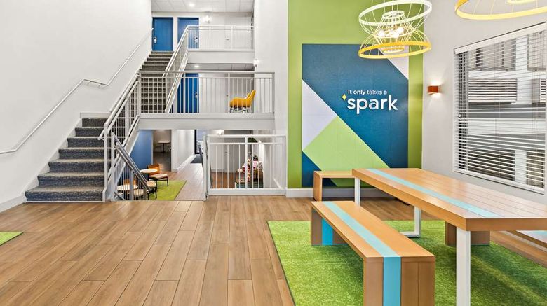 <b>Spark by Hilton Wichita East Lobby</b>. Images powered by <a href="https://iceportal.shijigroup.com/" title="IcePortal" target="_blank">IcePortal</a>.