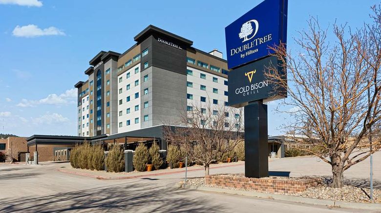 DoubleTree by Hilton Rapid City Downtown Exterior. Images powered by <a href="https://iceportal.shijigroup.com" target="_blank" rel="noopener">Ice Portal</a>.