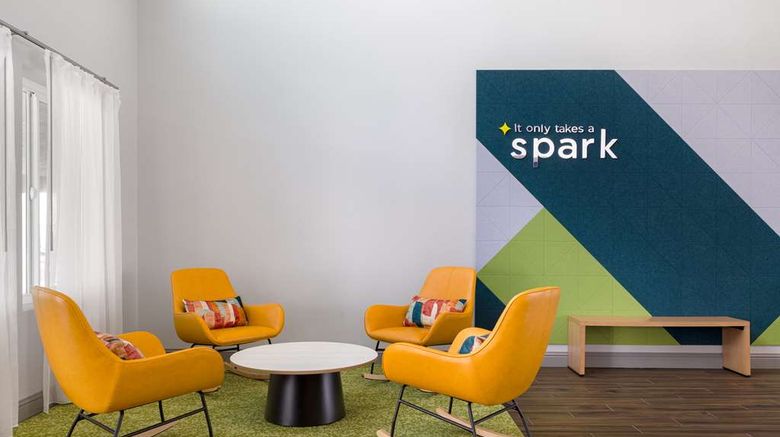 <b>Spark by Hilton Santa Nella Lobby</b>. Images powered by <a href="https://iceportal.shijigroup.com/" title="IcePortal" target="_blank">IcePortal</a>.