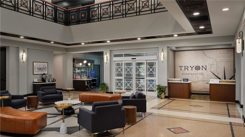 <b>Tryon Riverfront Inn Tapestry Lobby</b>. Images powered by <a href="https://iceportal.shijigroup.com/" title="IcePortal" target="_blank">IcePortal</a>.