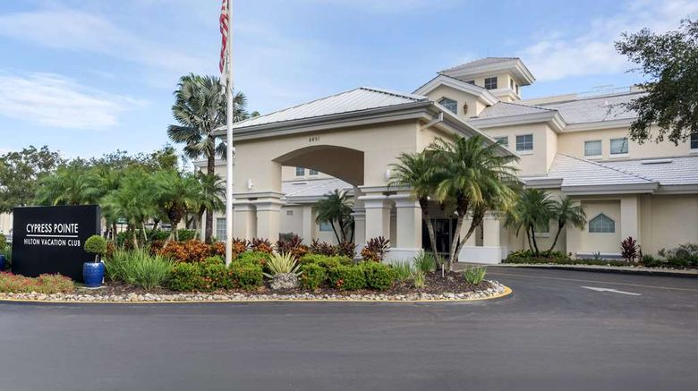 Hilton Vacation Club Cypress Pointe Exterior. Images powered by <a href="https://iceportal.shijigroup.com" target="_blank" rel="noopener">Ice Portal</a>.