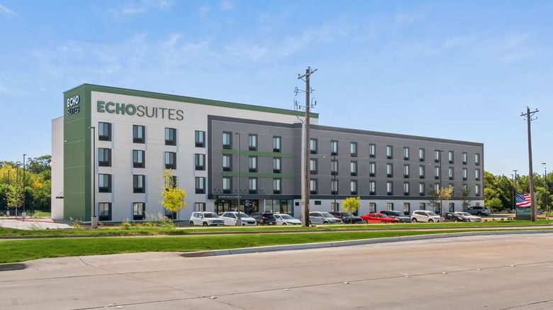 <b>ECHO Suites Extended Stay by Wyndham Exterior</b>. Images powered by <a href="https://iceportal.shijigroup.com/" title="IcePortal" target="_blank">IcePortal</a>.