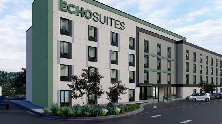 ECHO Suites Dallas Plano Gateway Exterior. Images powered by <a href="https://iceportal.shijigroup.com" target="_blank" rel="noopener">Ice Portal</a>.