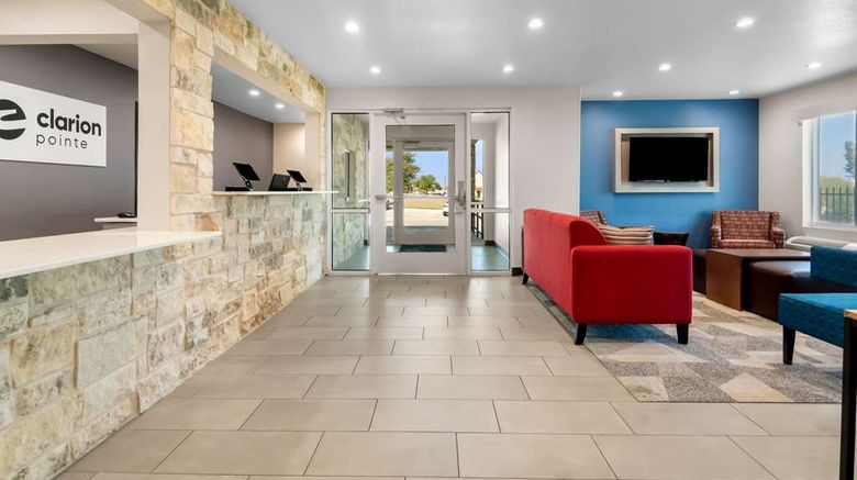 <b>Clarion Pointe Fort Worth East Lobby</b>. Images powered by <a href="https://iceportal.shijigroup.com/" title="IcePortal" target="_blank">IcePortal</a>.