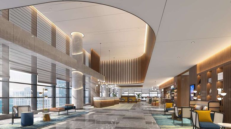 <b>Hilton Garden Inn Taiyuan Binhe Lobby</b>. Images powered by <a href="https://iceportal.shijigroup.com/" title="IcePortal" target="_blank">IcePortal</a>.