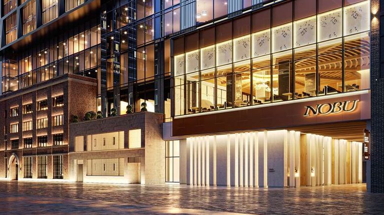 <b>Nobu Hotel Toronto Exterior</b>. Images powered by <a href="https://iceportal.shijigroup.com/" title="IcePortal" target="_blank">IcePortal</a>.