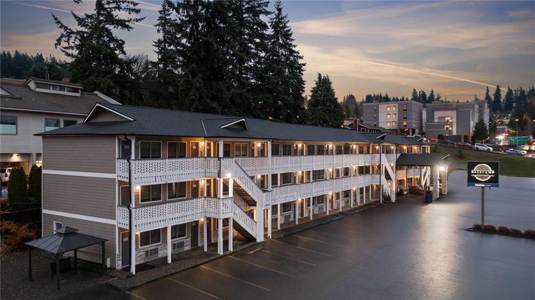 <b>Basecamp Puyallup-Travelodge by Wyndham Exterior</b>. Images powered by <a href="https://iceportal.shijigroup.com/" title="IcePortal" target="_blank">IcePortal</a>.