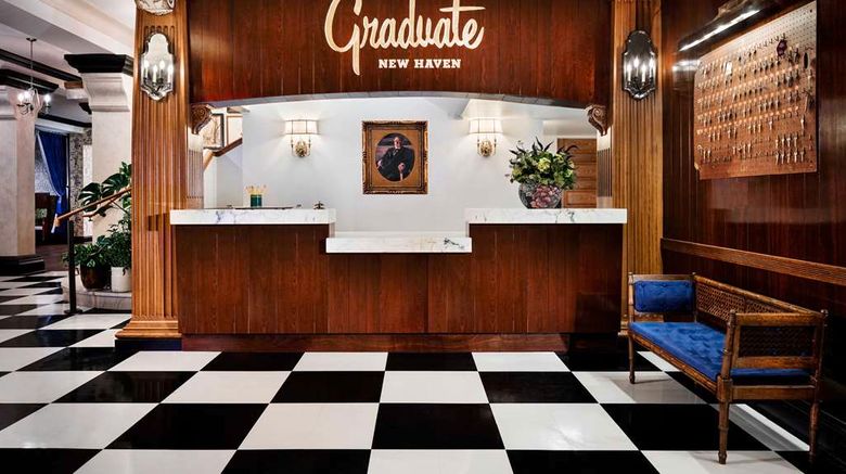 <b>Graduate by Hilton New Haven Lobby</b>. Images powered by <a href="https://iceportal.shijigroup.com/" title="IcePortal" target="_blank">IcePortal</a>.