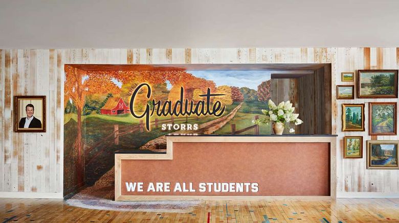 <b>Graduate by Hilton Storrs Lobby</b>. Images powered by <a href="https://iceportal.shijigroup.com/" title="IcePortal" target="_blank">IcePortal</a>.