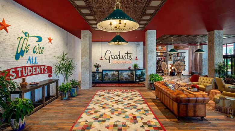 <b>Graduate by Hilton Fayetteville, AR Lobby</b>. Images powered by <a href="https://iceportal.shijigroup.com/" title="IcePortal" target="_blank">IcePortal</a>.
