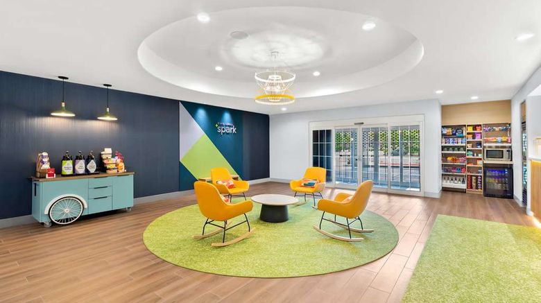 <b>Spark by Hilton Missouri City Lobby</b>. Images powered by <a href="https://iceportal.shijigroup.com/" title="IcePortal" target="_blank">IcePortal</a>.