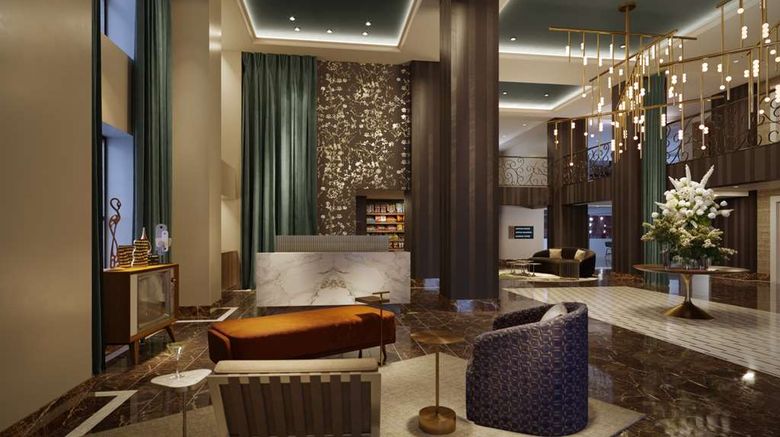 <b>The American Hotel, Tapestry Collection Lobby</b>. Images powered by <a href="https://iceportal.shijigroup.com/" title="IcePortal" target="_blank">IcePortal</a>.