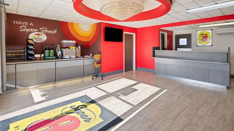 <b>Super 8 by Wyndham Hazleton Lobby</b>. Images powered by <a href="https://iceportal.shijigroup.com/" title="IcePortal" target="_blank">IcePortal</a>.