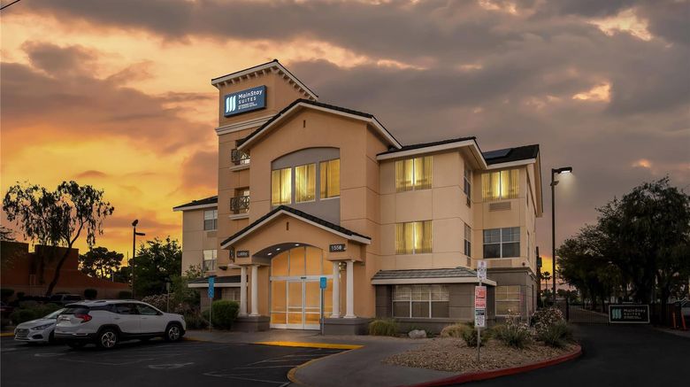 <b>MainStay Suites Las Vegas Flamingo Exterior</b>. Images powered by <a href="https://iceportal.shijigroup.com/" title="IcePortal" target="_blank">IcePortal</a>.