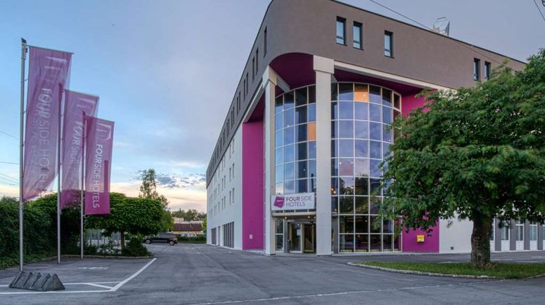 FourSide Hotel Salzburg Exterior. Images powered by <a href="https://iceportal.shijigroup.com" target="_blank" rel="noopener">Ice Portal</a>.