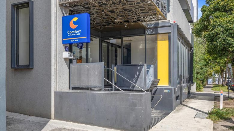 <b>Comfort Apartments Box Hill Exterior</b>. Images powered by <a href="https://iceportal.shijigroup.com/" title="IcePortal" target="_blank">IcePortal</a>.