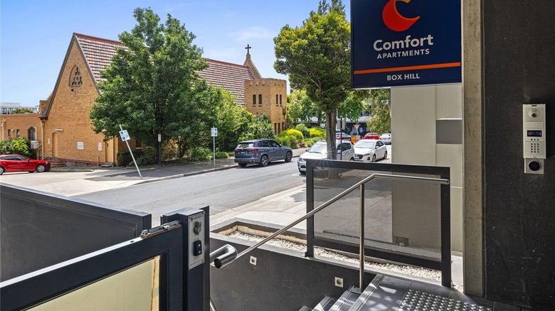 <b>Comfort Apartments Box Hill Exterior</b>. Images powered by <a href="https://iceportal.shijigroup.com/" title="IcePortal" target="_blank">IcePortal</a>.