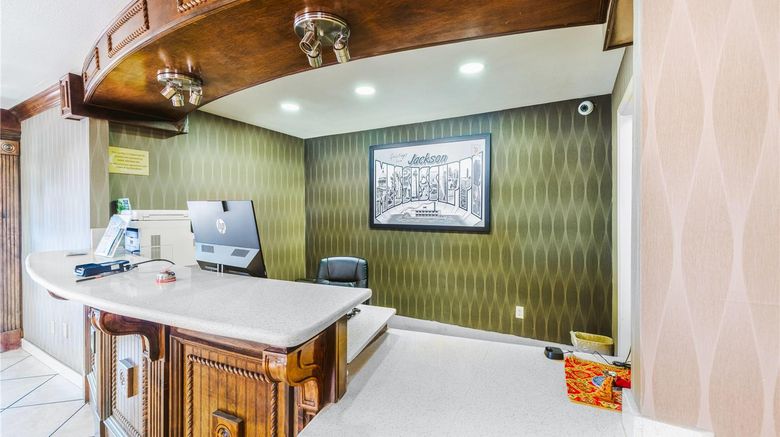 <b>Super 8 by Wyndham Jackson MS Lobby</b>. Images powered by <a href="https://iceportal.shijigroup.com/" title="IcePortal" target="_blank">IcePortal</a>.
