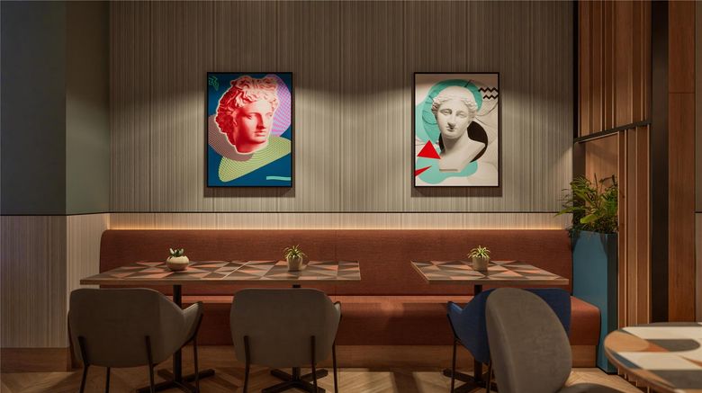 <b>Hilton Garden Inn Rome Colosseum Restaurant</b>. Images powered by <a href="https://iceportal.shijigroup.com/" title="IcePortal" target="_blank">IcePortal</a>.