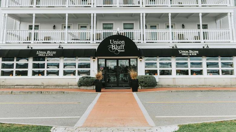 <b>Union Bluff Hotel & Meeting House Exterior</b>. Images powered by <a href="https://iceportal.shijigroup.com/" title="IcePortal" target="_blank">IcePortal</a>.