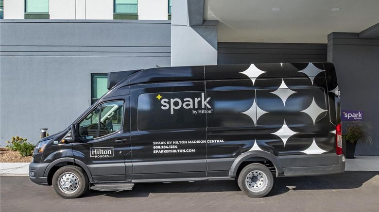 <b>Spark by Hilton Madison Exterior</b>. Images powered by <a href="https://iceportal.shijigroup.com/" title="IcePortal" target="_blank">IcePortal</a>.