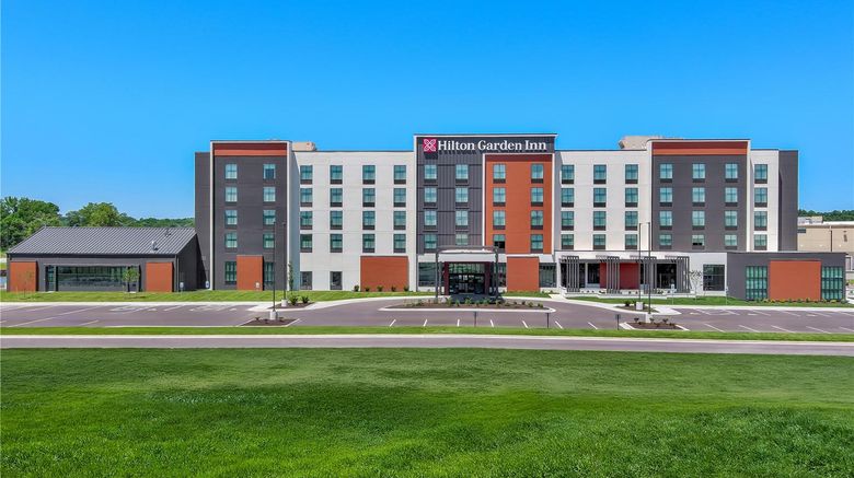 Hilton Garden Inn KC Riverside Exterior. Images powered by <a href="https://iceportal.shijigroup.com" target="_blank" rel="noopener">Ice Portal</a>.