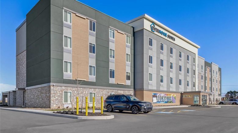 <b>Everhome Suites Rochester Greece Exterior</b>. Images powered by <a href="https://iceportal.shijigroup.com/" title="IcePortal" target="_blank">IcePortal</a>.
