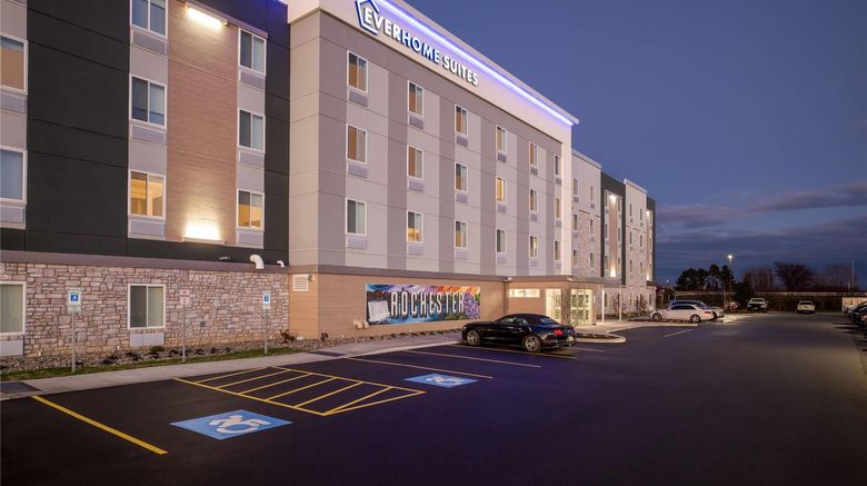 <b>Everhome Suites Rochester Greece Exterior</b>. Images powered by <a href="https://iceportal.shijigroup.com/" title="IcePortal" target="_blank">IcePortal</a>.