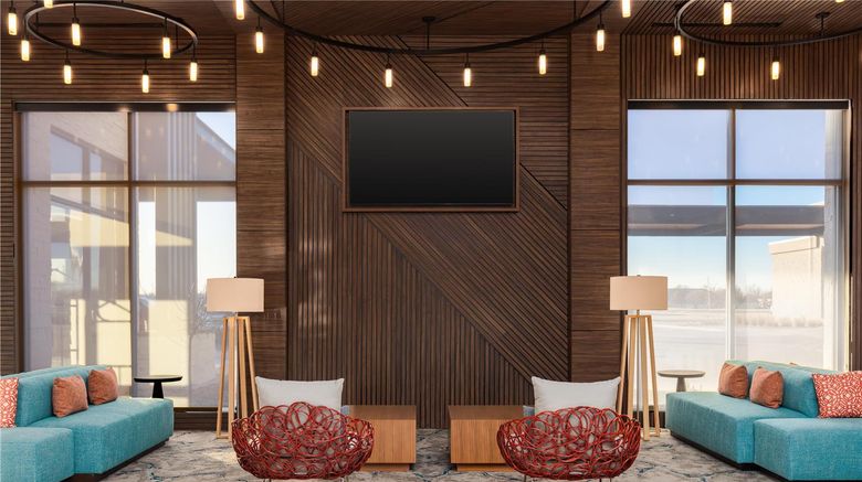 <b>Hilton Garden Hutchinson Lobby</b>. Images powered by <a href="https://iceportal.shijigroup.com/" title="IcePortal" target="_blank">IcePortal</a>.