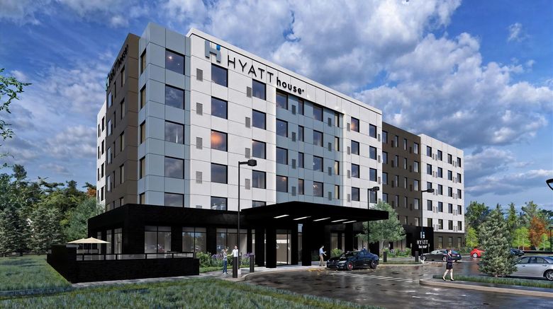 Hyatt House Thunder Bay Exterior. Images powered by <a href="https://iceportal.shijigroup.com" target="_blank" rel="noopener">Ice Portal</a>.