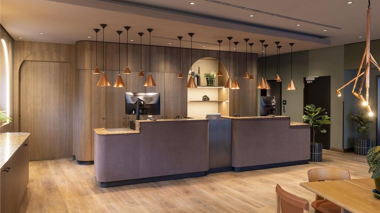<b>Scandic Stuttgart Europaviertel Lobby</b>. Images powered by <a href="https://iceportal.shijigroup.com/" title="IcePortal" target="_blank">IcePortal</a>.